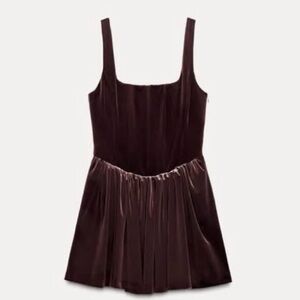 Elegant Zara Maroon Ruched Corset Dress